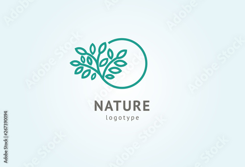 Abstract nature logo icon vector design. Healthy eco food, ecology, spa, business, diet , yoga, Environment day vector logo. Editable Design. Fitness web icon.