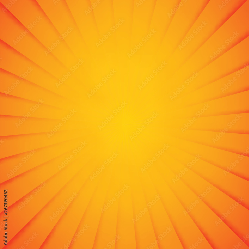 Bright orange and yellow rays vector background Bright orange and yellow rays vector background