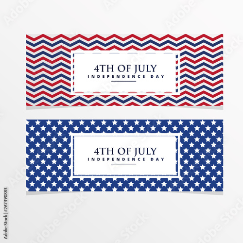 Happy independence day card United States of America. American Flag paper design, vector illustration.