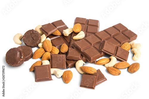 Chocolates And Dry Fruits Scattered