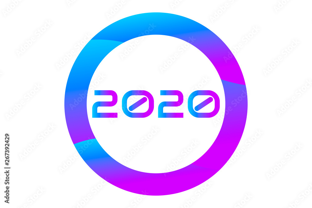 Happy 2020 New Year. Lettering holiday modern style elements with violet, purple and blue colors. Festive label inscription for cards, banners, posters. Editable EPS 10 Vector Illustration. Happy 2020 New Year. Lettering holiday modern style elements with violet, purple and blue colors. Festive label inscription for cards, banners, posters. Editable EPS 10 Vector Illustration.