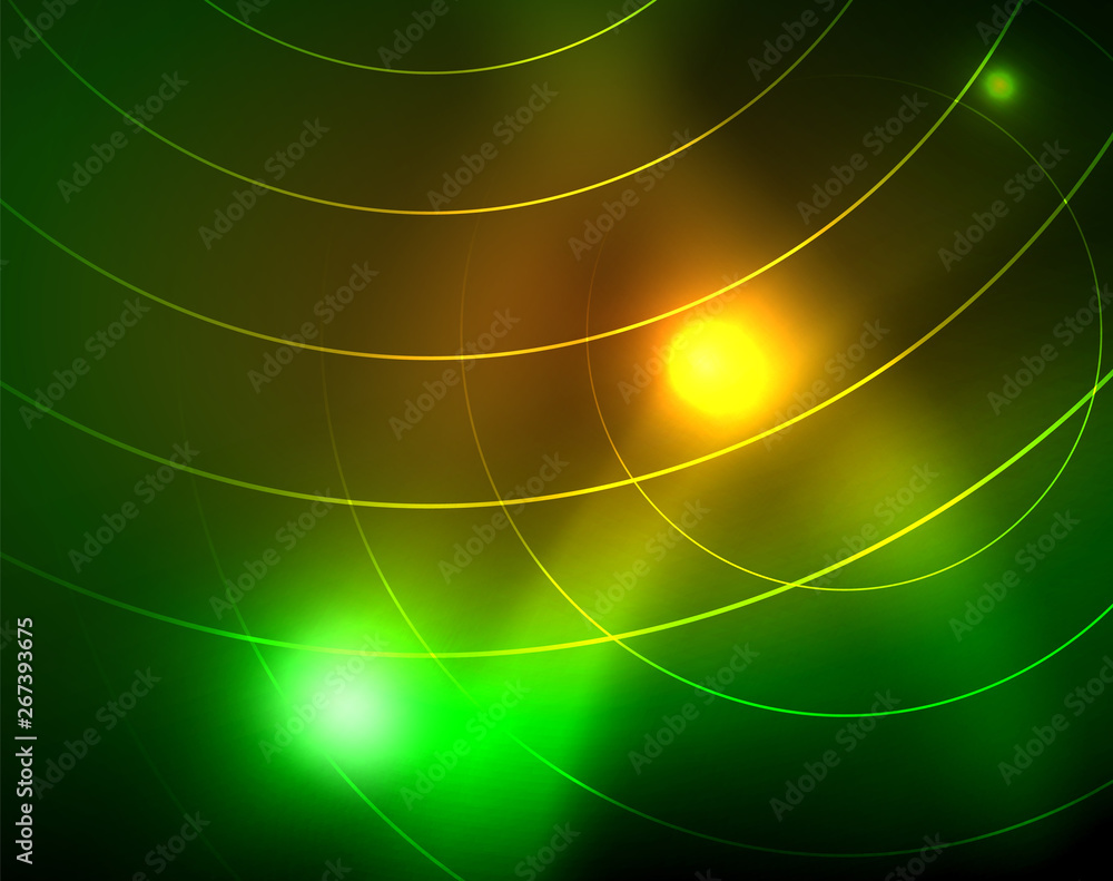 Neon circles abstract background Neon circles abstract background