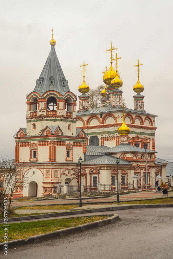 Solikamsk, Russia - May 03.2019:  Savior Church - a monument of architecture of the late 17th century