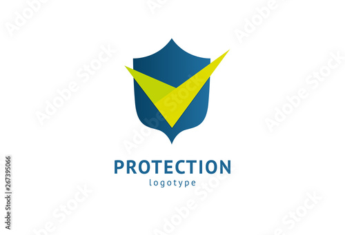 Free Download Shield icon. Vector flat style illustration Abstract business security Agency logo template. Logo concept of antivirus, protection, insurance, privacy, guard. - GFXLoad