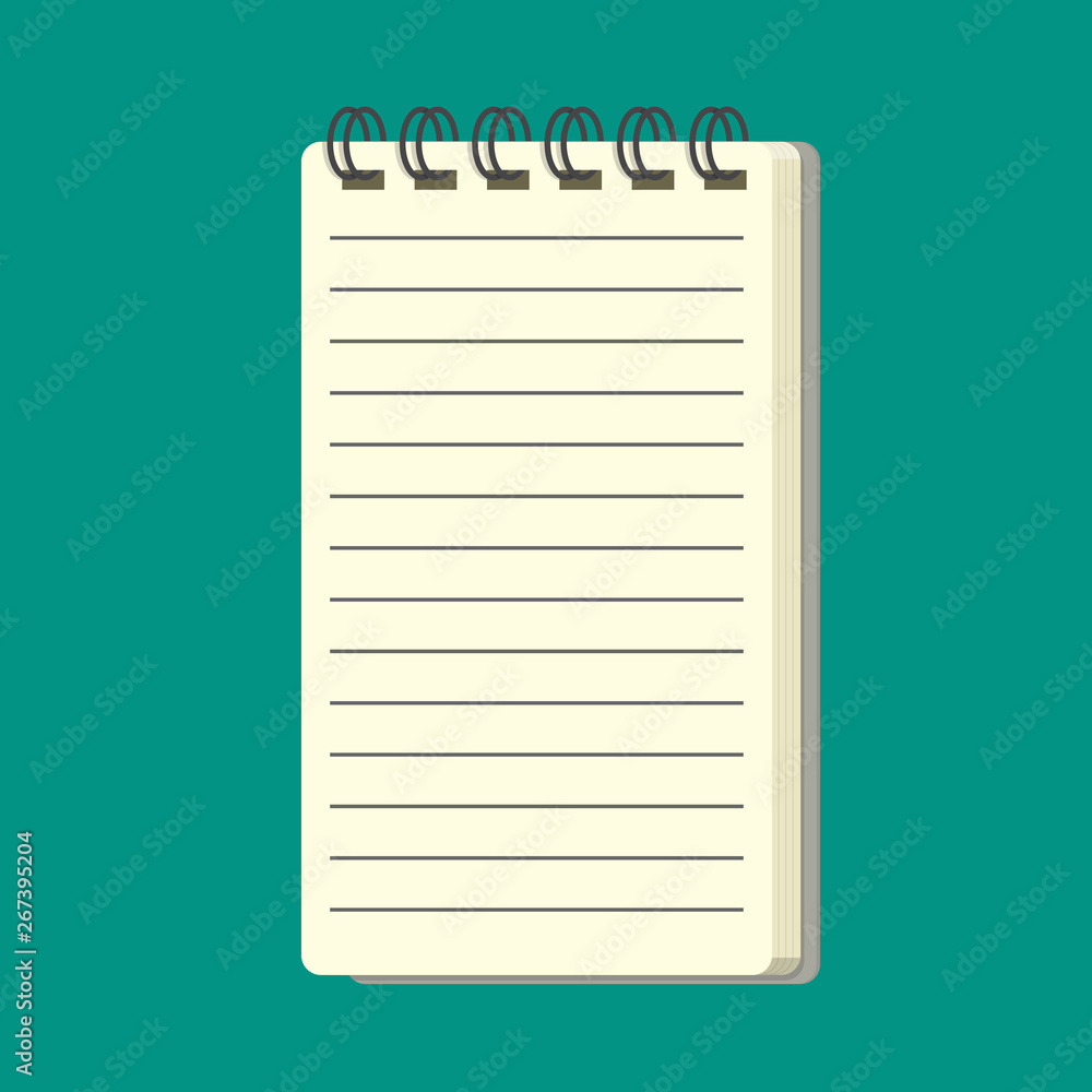 Template spiral notebook vector illustration. Template spiral notebook vector illustration.