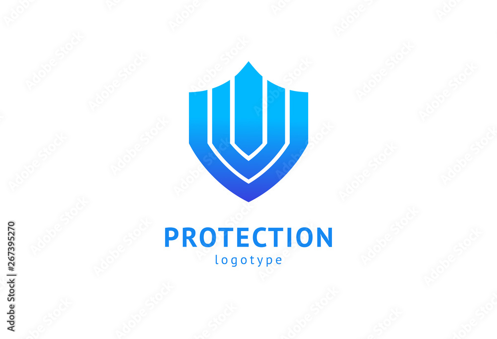 Shield icon. Vector flat style illustration Abstract business security Agency logo template. Logo concept of antivirus, protection, insurance, privacy, guard. Shield icon. Vector flat style illustration Abstract business security Agency logo template. Logo concept of antivirus, protection, insurance, privacy, guard.