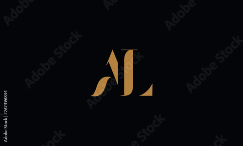AL logo design template vector illustration