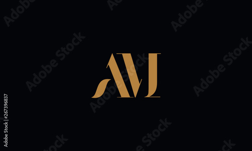 AM logo design template vector illustration