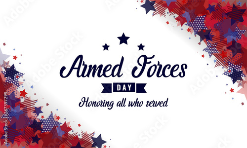 Armed forces Day card or background. vector illustration.