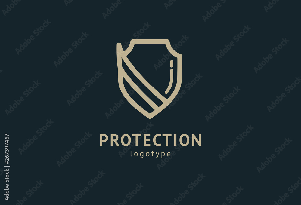 Shield icon. Vector flat style illustration Abstract business security Agency logo template. Logo concept of antivirus, protection, insurance, privacy, guard. Shield icon. Vector flat style illustration Abstract business security Agency logo template. Logo concept of antivirus, protection, insurance, privacy, guard.