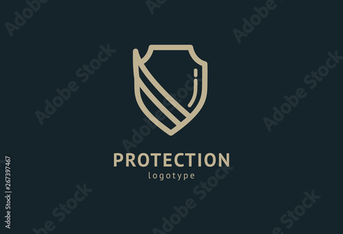 Free Download Shield icon. Vector flat style illustration Abstract business security Agency logo template. Logo concept of antivirus, protection, insurance, privacy, guard. - GFXLoad