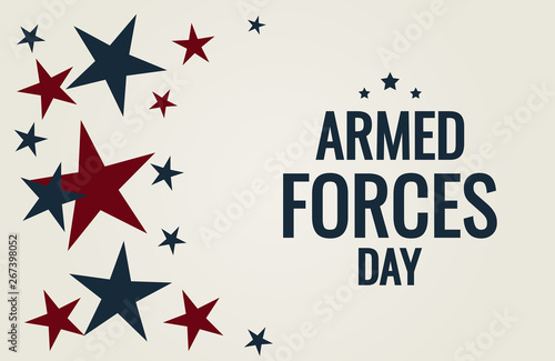 Armed forces Day card or background. vector illustration.