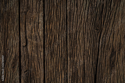 Wooden background. Rustic wood boards and background. Retro image style. Top view.