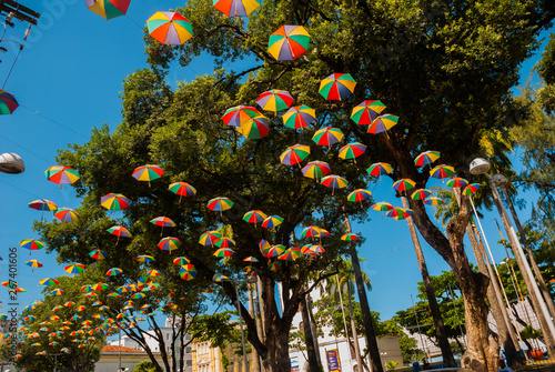 Symbol of the culture of Pernambuco, state of Brazil. Frevo, umbrella, music, dance, culture of Recife.