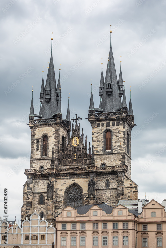 Church of Our Lady Tyn  in old town Prague