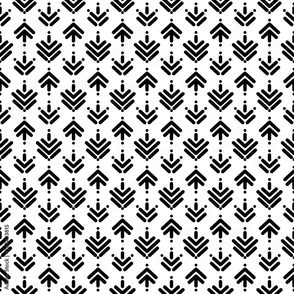 Seamless pattern with black strokes on white background. Ethnic symmetric background. Diagonal rhombus pattern. Seamless pattern with black strokes on white background. Ethnic symmetric background. Diagonal rhombus pattern.