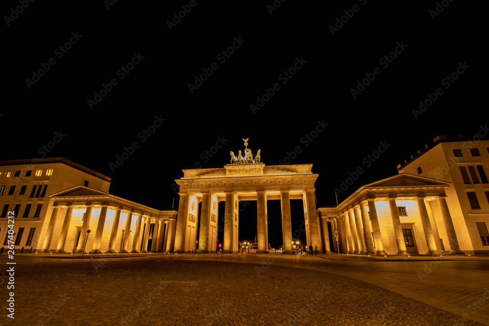 Brandenburg Gate in Berlin at night