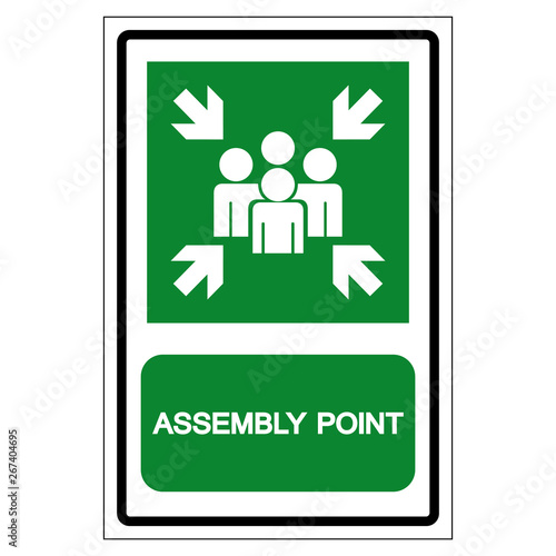 Assembly Point Symbol Sign, Vector Illustration, Isolated On White Background Label .EPS10