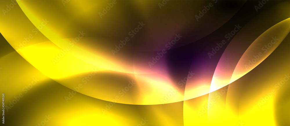 Shiny neon color light with circles abstract background Shiny neon color light with circles abstract background