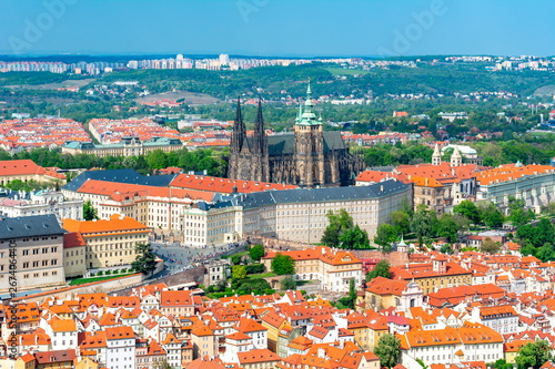 Aerial view of Prague Castle, Czech Republic