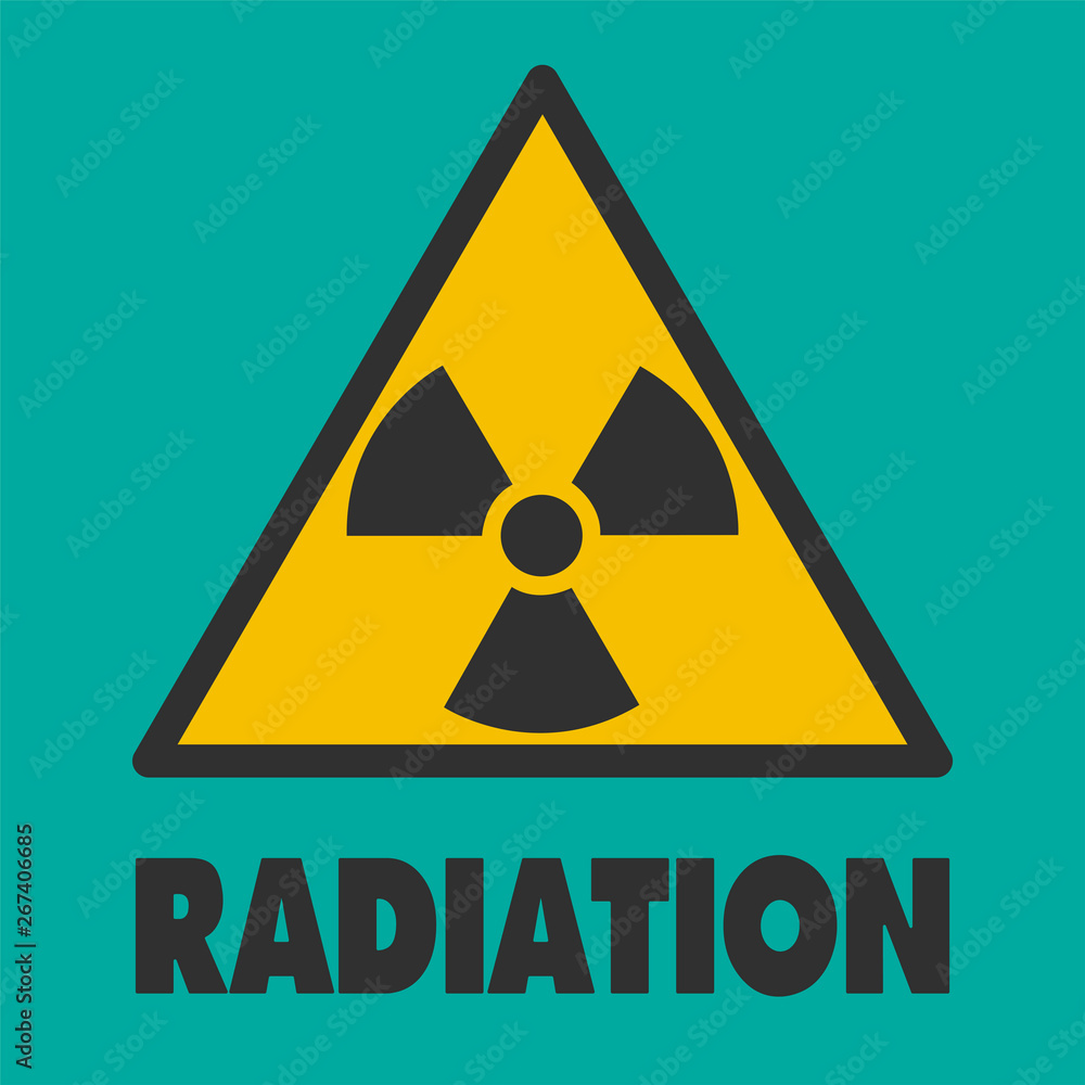 Sign of danger of radiation. A warning. Vector graphics. Sign of danger of radiation. A warning. Vector graphics.