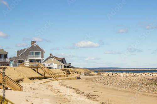 Sandwitch boardwalk beach at Cape Cod (Massachusetts)