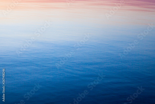 Water surface at sunset.