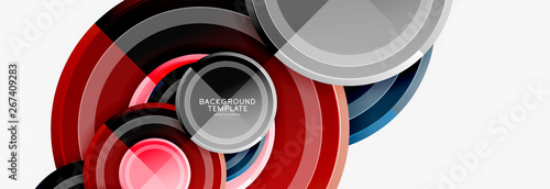 Colorful glossy circles background