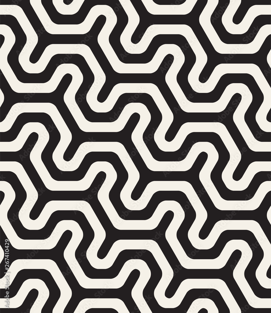 Seamless geometric monochrome pattern. Vector abstract background. Modern linear texture. Seamless geometric monochrome pattern. Vector abstract background. Modern linear texture.