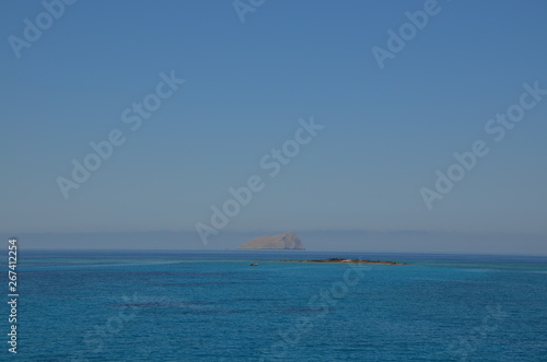 Greece Crete landscape mountains road panorama sea shore sun beach © HANNA