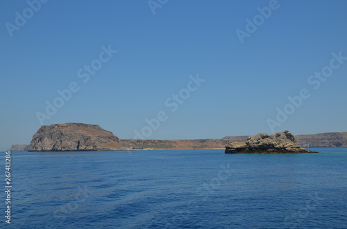 Greece Crete landscape mountains road panorama sea shore sun beach