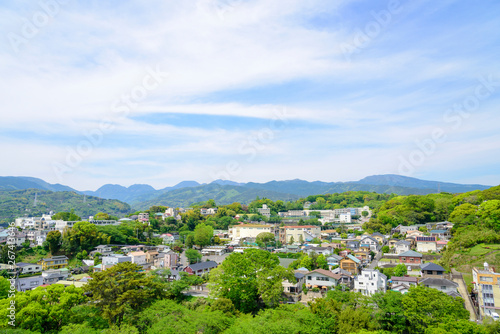 小田原城から見える南西方向の風景（神奈川県小田原市）