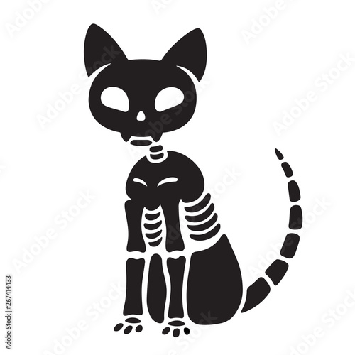 Halloween cat skeleton