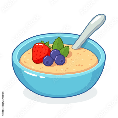 Breakfast oatmeal bowl
