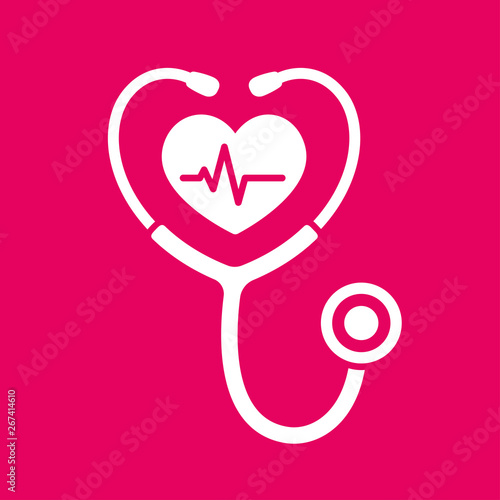Stethoscope heart icon