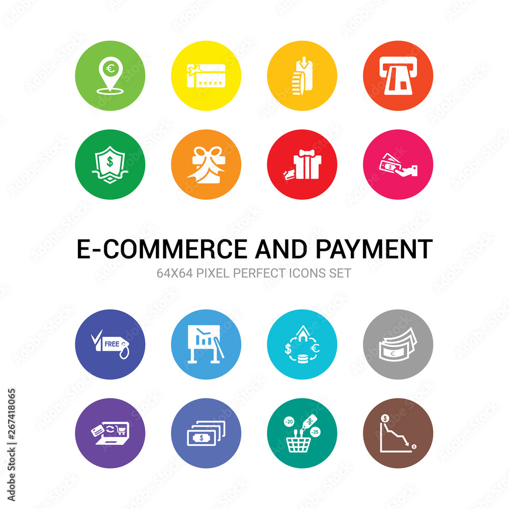 16 E commerce And Payment Vector Icons Set Included Decrease Discount today-currency-exchange-rate-dollar-exchange-rate-today-money