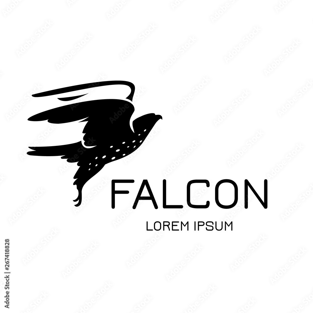 Naklejka premium Falcon Eagle Bird Logo Template vector icon