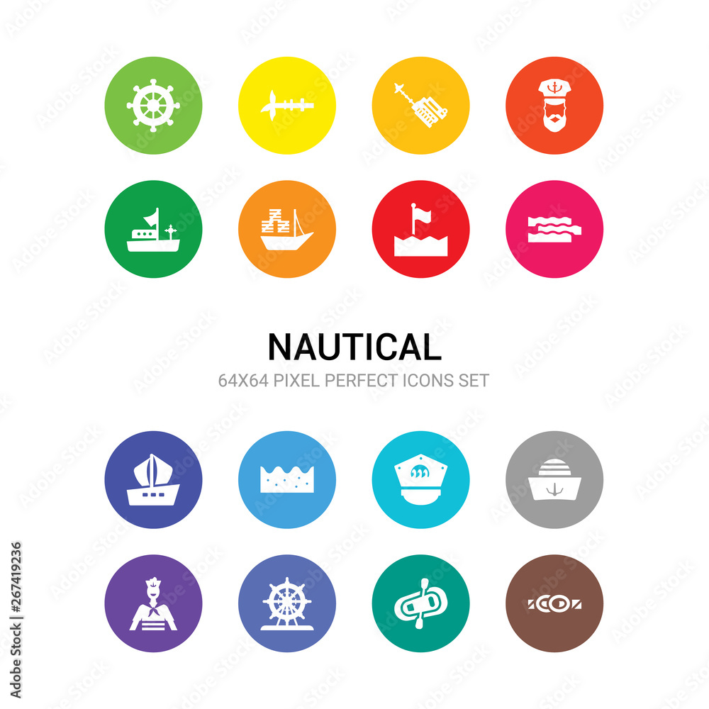 16 nautical vector icons set included rope tied, rubber raft, rudder, sailor, sailor cap, sailor hat, salt water, scow, sea, sea flag, sea package icons 16 nautical vector icons set included rope tied, rubber raft, rudder, sailor, sailor cap, sailor hat, salt water, scow, sea, sea flag, sea package icons