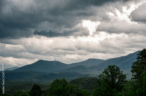 Great Smoky Mountains National Park on the Border of Tennessee and North Carolina  