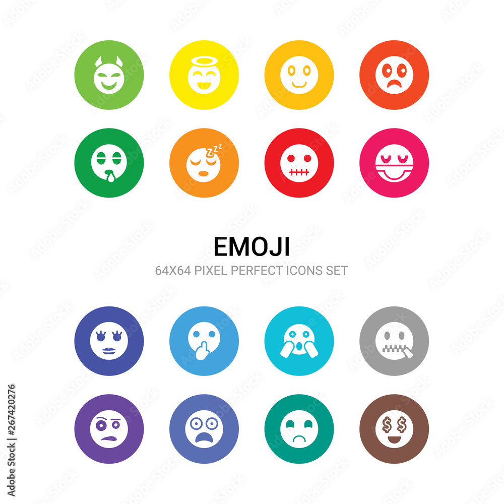 16 emoji vector icons set included rich emoji, sad emoji, sca sceptic secret shocked shushing shy sick silent sleep icons 16 emoji vector icons set included rich emoji, sad emoji, sca sceptic secret shocked shushing shy sick silent sleep icons