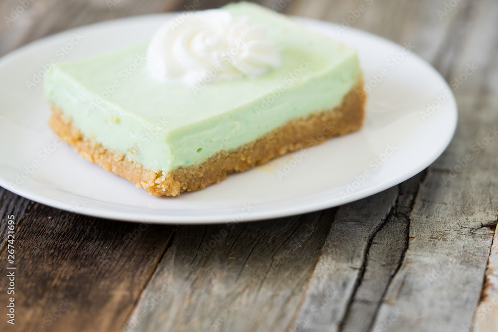 Key lime pie square slice Key lime pie square slice