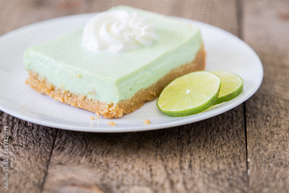 Key lime pie square slice Key lime pie square slice