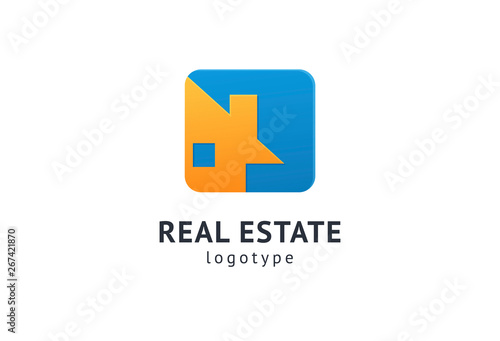 Free Download Abstract real estate agent logo icon vector design. Rent, sale of real estate vector logo, House cleaning, home security, real estate auction. Vector building logo concept. - GFXLoad