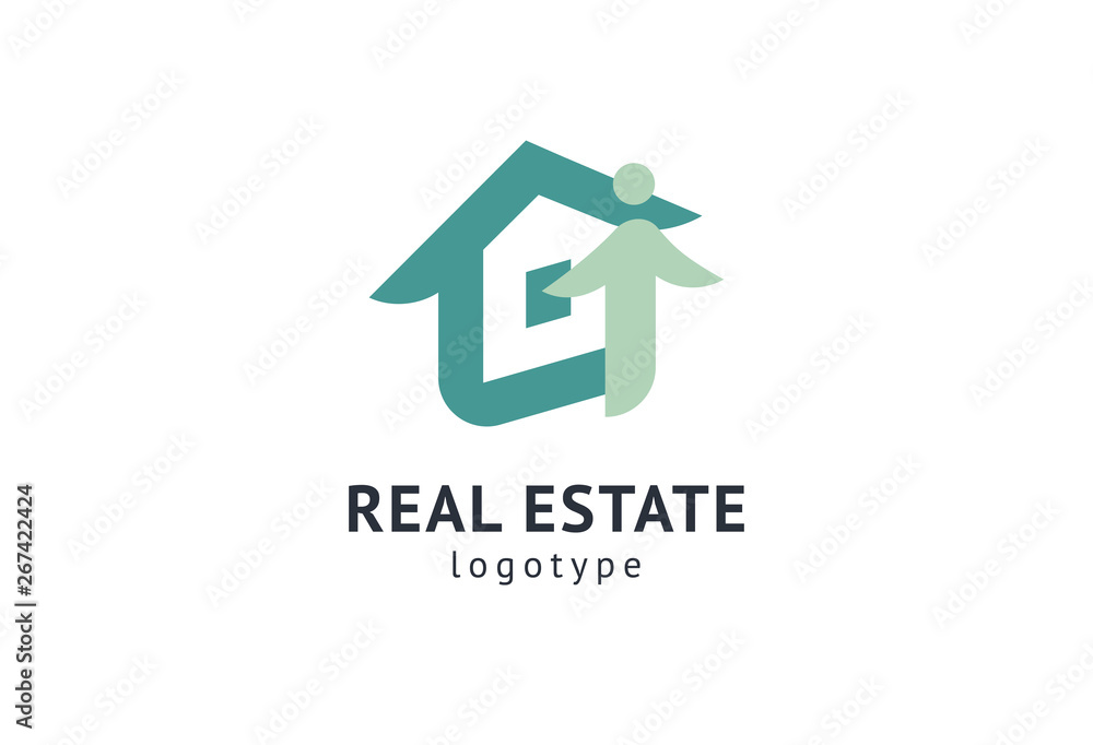 Abstract real estate agent logo icon vector design. Rent, sale of real estate vector logo, House cleaning, home security, real estate auction. Vector building logo concept. Abstract real estate agent logo icon vector design. Rent, sale of real estate vector logo, House cleaning, home security, real estate auction. Vector building logo concept.