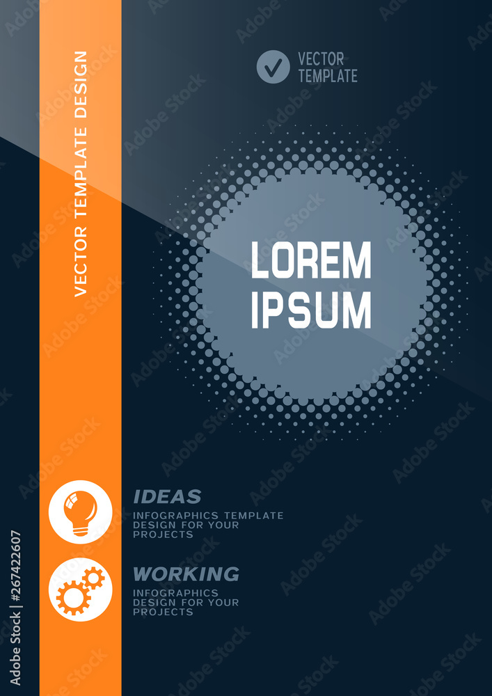 Fototapeta premium Brochure cover or web banner design