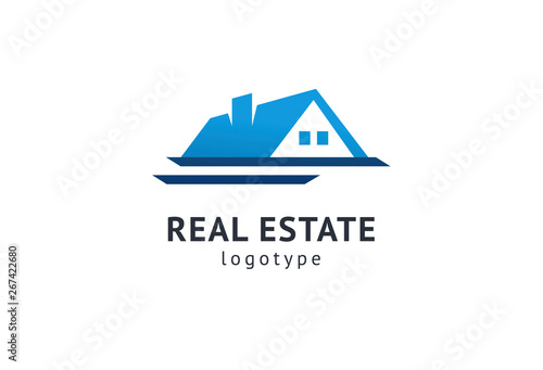 Abstract real estate agent logo icon vector design. Rent, sale of real estate vector logo, House cleaning, home security, real estate auction. Vector building logo concept.