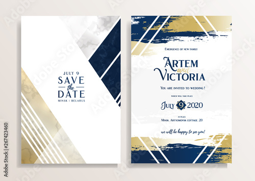 vector illustration. Graphics template for wedding invitation or flyers. Vector example save the date layout of the card. Paper A4. elegant creative design