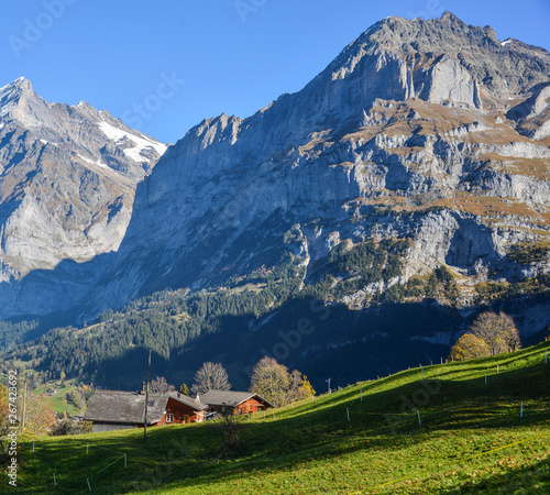 Mountainscape of Grindelwald, Switzerland