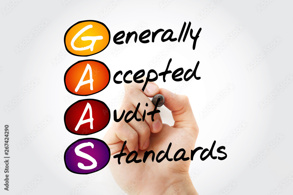 Hand writing GAAS - Generally Accepted Audit Standards with marker, acronym business concept Hand writing GAAS - Generally Accepted Audit Standards with marker, acronym business concept