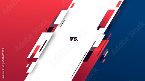 Versus screen design. Battle. sport headline template. Fllat modern design. Vector illustration image